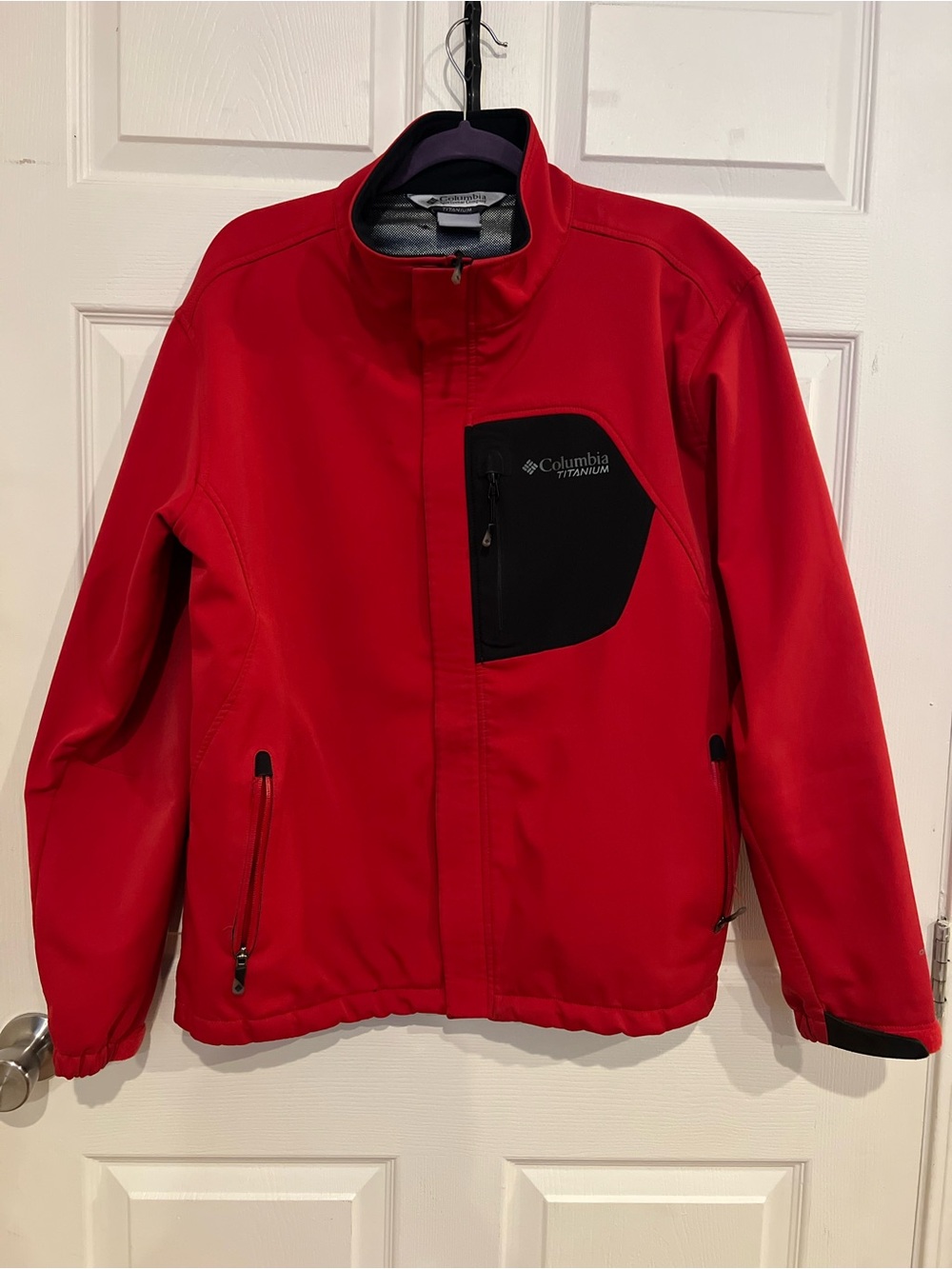 Columbia Jacket Men’s X Large Red Titanium Interchange Omni-Shield Full Zipper